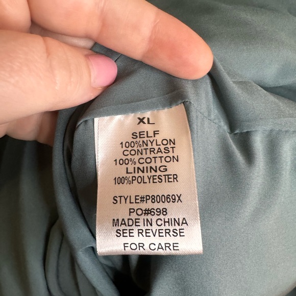 NWT XL Petal Dew Teal Floral Pattern Puffer Jacket - Picture 9 of 11